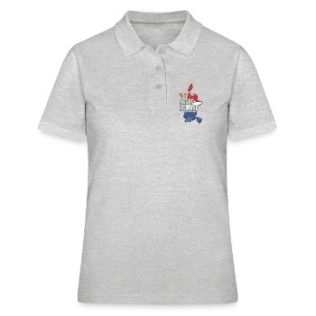 Carte des Pays-Bas de Hollande Souvenir Hollande - Polo Femme - gris chiné - Devant - Ailine (174cm)