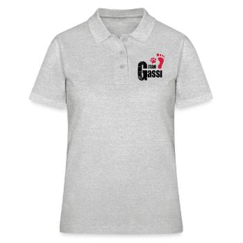 Team Gassi - Frauen Polo Shirt - Grau meliert - Vorne - Ailine (174cm)