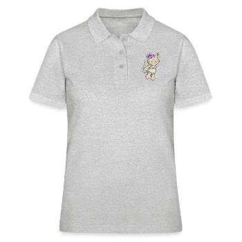 Bikini Katze Comic - Frauen Polo Shirt - Grau meliert - Vorne - Ailine (174cm)