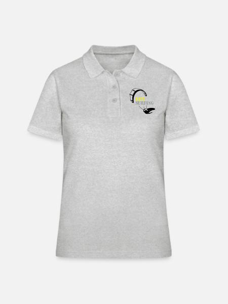 Kitesurfing - Frauen Polo Shirt - Grau meliert