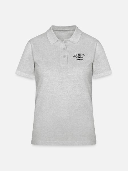 LIKE IT RAW | BLACK & WHITE - Polo Femme - gris chiné