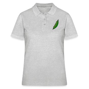 Pois pod enfants mignons mignon cadeau drôle - Polo Femme - gris chiné - Devant - Ailine (174cm)