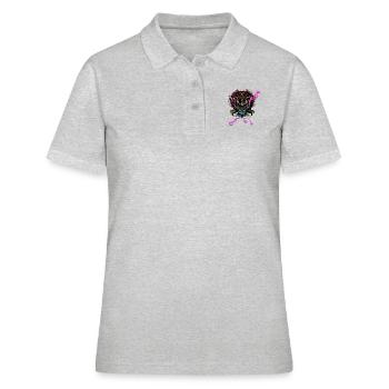 Démon - Polo Femme - gris chiné - Devant - Ailine (174cm)
