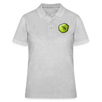 Element: Natur / Gras - Frauen Polo Shirt - Grau meliert - Vorne - Ailine (174cm)