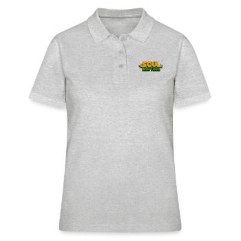 soul brother - Polo Femme - gris chiné - Devant - Ailine (174cm)