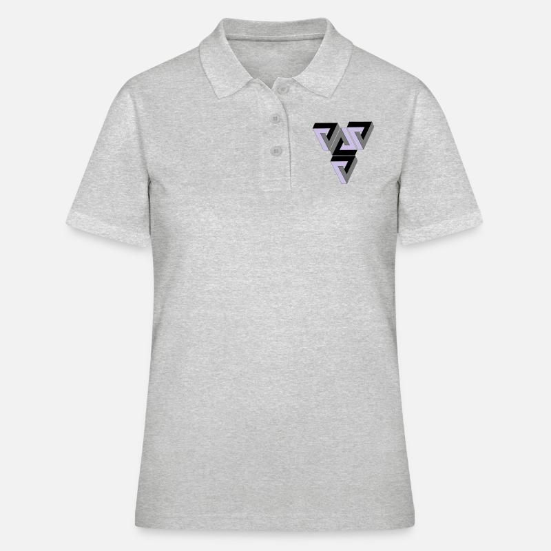 Penrose Triangle - Women's Polo Shirt - heather grey