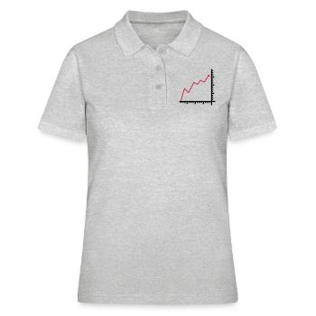 Diagramm - Frauen Polo Shirt - Grau meliert - Vorne - Ailine (174cm)