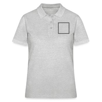 Rahmen Quadrat - Frauen Polo Shirt - Grau meliert - Vorne - Ailine (174cm)