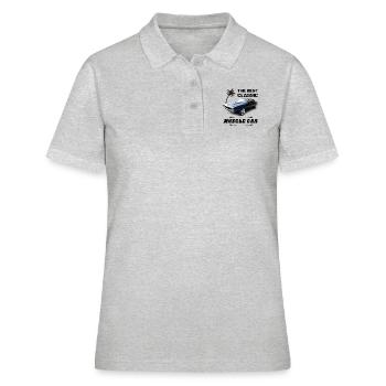 The best classic Muscle car - Polo Femme - gris chiné - Devant - Ailine (174cm)