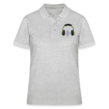 casque musique - Polo Femme - gris chiné - Devant - Ailine (174cm)