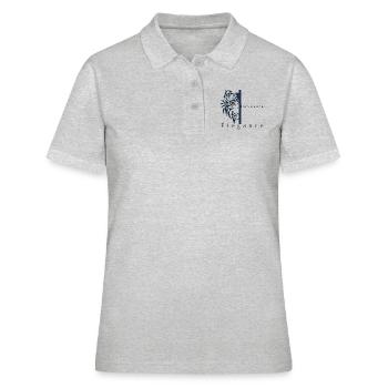 Élégance - Polo Femme - gris chiné - Devant - Ailine (174cm)