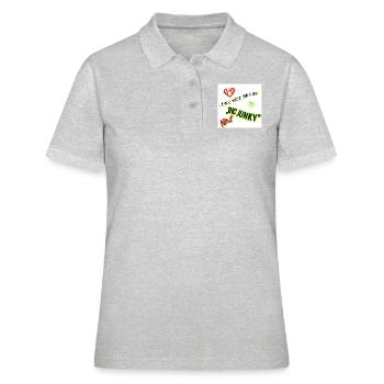 THC JUNKY - Frauen Polo Shirt - Grau meliert - Vorne - Ailine (174cm)