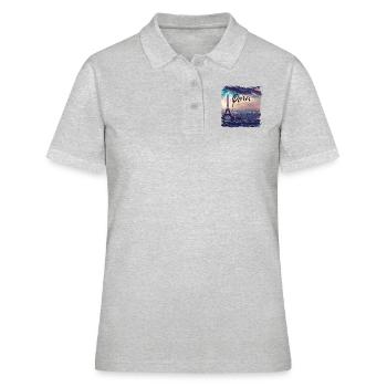 Paris Tour Eiffel Style décontracté - Polo Femme - gris chiné - Devant - Ailine (174cm)