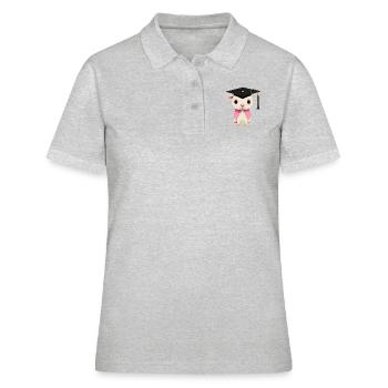 Certificat de fin d’études en alpaga - Polo Femme - gris chiné - Devant - Ailine (174cm)