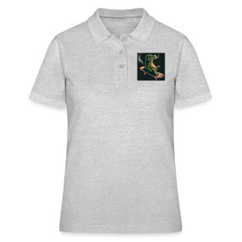 Patinage Tony Croco - Polo Femme - gris chiné - Devant - Ailine (174cm)