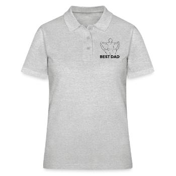 Best Dad - Frauen Polo Shirt - Grau meliert - Vorne - Ailine (174cm)