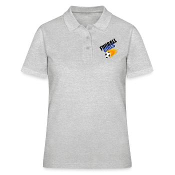 V.f.B Grötzingen - Fußballgirls (neutral) - Frauen Polo Shirt - Grau meliert - Vorne - Ailine (174cm)