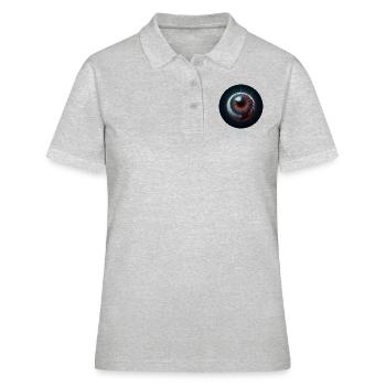 AUGE, Geist, Angst, Grausam, Albtraum, Schwarze Magie - Frauen Polo Shirt - Grau meliert - Vorne - Ailine (174cm)