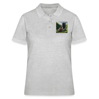 Bâtard - Polo Femme - gris chiné - Devant - Ailine (174cm)