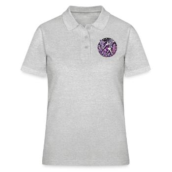 Fée violette - Polo Femme - gris chiné - Devant - Ailine (174cm)