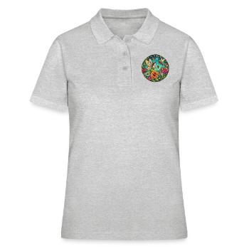 Honigbienen-Fee - Frauen Polo Shirt - Grau meliert - Vorne - Ailine (174cm)