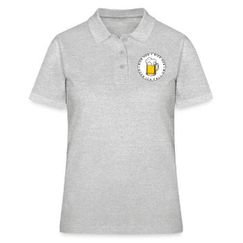 Bees here - Oder ich fall um! - Women's Polo Shirt - heather grey - Front - Ailine (174cm)