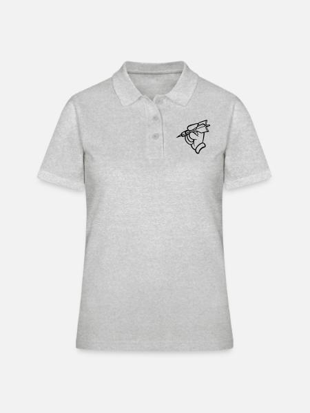 Dart - Frauen Polo Shirt - Grau meliert