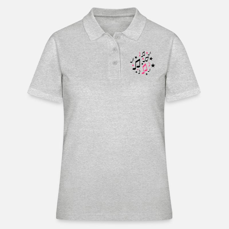 notes - Women's Polo Shirt - heather grey