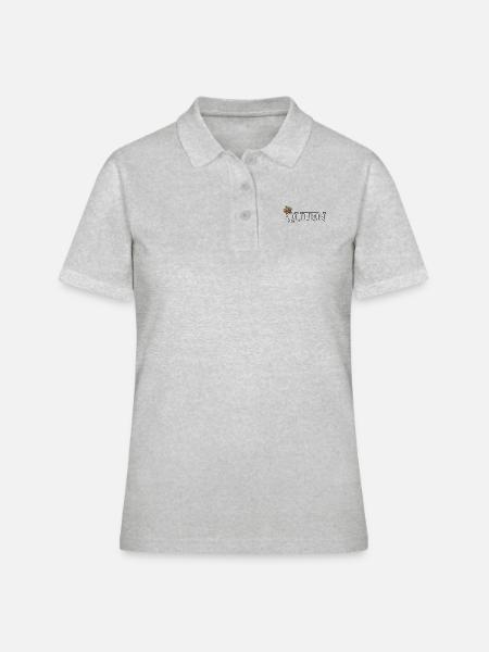 Queen - Frauen Polo Shirt - Grau meliert