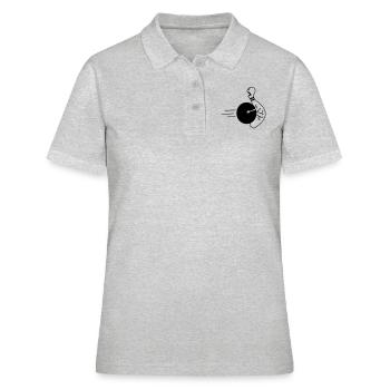 ouch Bowling - Women's Polo Shirt - heather grey - Front - Ailine (174cm)