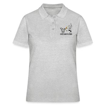 Dream team - Polo Femme - gris chiné - Devant - Ailine (174cm)