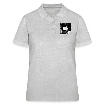 Sticker Pfeil - Frauen Polo Shirt - Grau meliert - Vorne - Ailine (174cm)