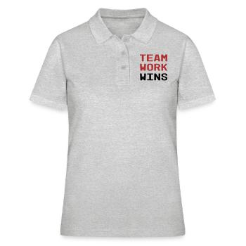 Travail d’Équipe - Polo Femme - gris chiné - Devant - Ailine (174cm)