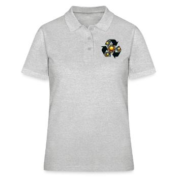Soleil de recyclage - Polo Femme - gris chiné - Devant - Ailine (174cm)