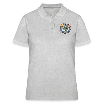 Mathe Spiel - Frauen Polo Shirt - Grau meliert - Vorne - Ailine (174cm)