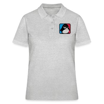 TUX Leauge, LINUX - Polo Femme - gris chiné - Devant - Ailine (174cm)