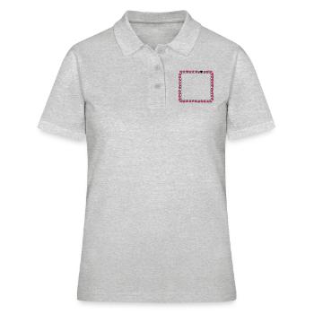 Rahmen Herzen - Frauen Polo Shirt - Grau meliert - Vorne - Ailine (174cm)