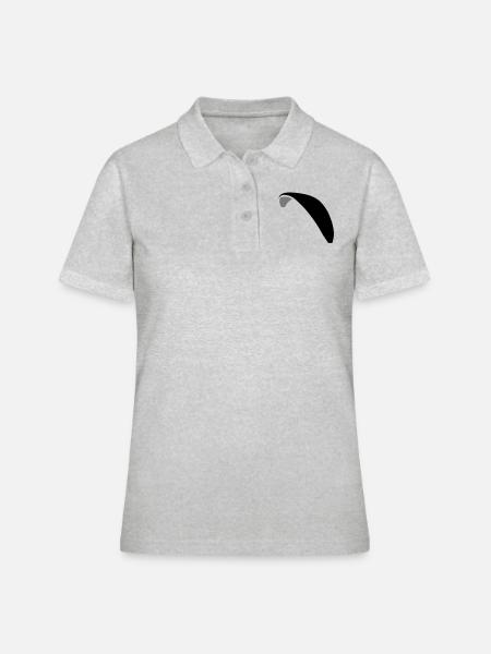Paraglider - Frauen Polo Shirt - Grau meliert
