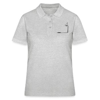 schatten basketball netz stange basketballkorb coo - Frauen Polo Shirt - Grau meliert - Vorne - Ailine (174cm)