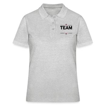 Team Stars - Frauen Polo Shirt - Grau meliert - Vorne - Ailine (174cm)