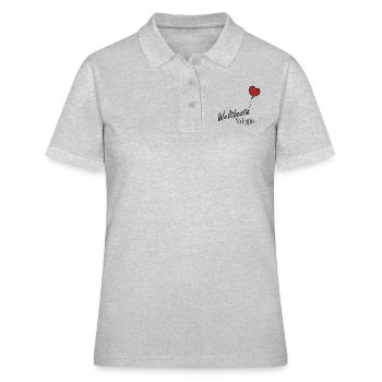 Weltbeste Kollegin - Frauen Polo Shirt - Grau meliert - Vorne - Ailine (174cm)