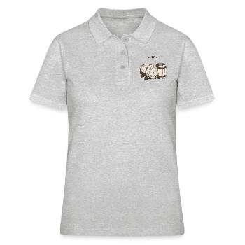Bierfässer Bier Sterne - Frauen Polo Shirt - Grau meliert - Vorne - Ailine (174cm)