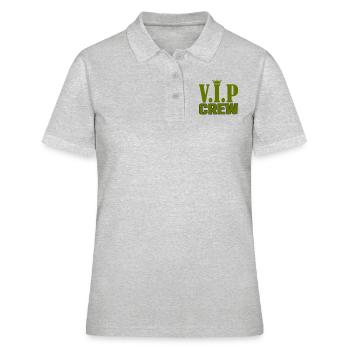 vip crew - Frauen Polo Shirt - Grau meliert - Vorne - Ailine (174cm)