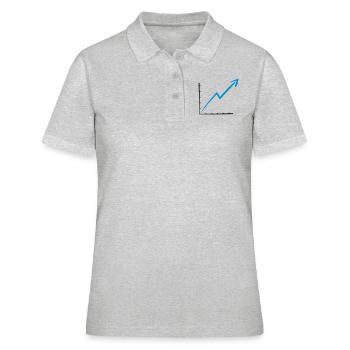 line arrow line upwards earnings ascending - Women's Polo Shirt - heather grey - Front - Ailine (174cm)