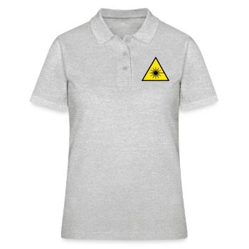 laser - Frauen Polo Shirt - Grau meliert - Vorne - Ailine (174cm)