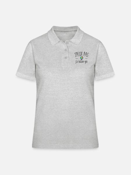 Je peux pas j'ai histoire géo - Polo Femme - gris chiné