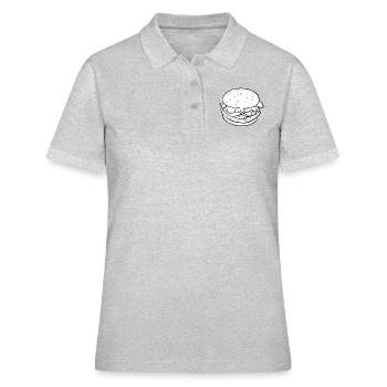 Burger - Frauen Polo Shirt - Grau meliert - Vorne - Ailine (174cm)