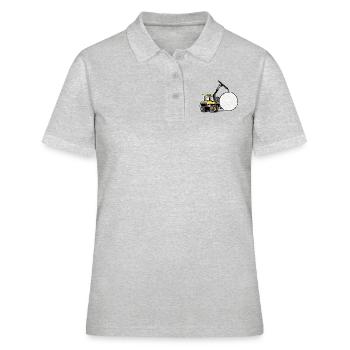 Transitaire t-shirts, sweats à capuche, cadeaux - Polo Femme - gris chiné - Devant - Ailine (174cm)