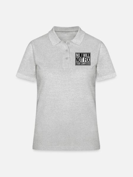 Ne pas réparer votre ordinateur - Polo Femme - gris chiné