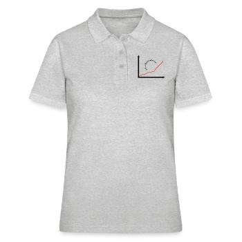 Le prix suit le hashrate - Polo Femme - gris chiné - Devant - Ailine (174cm)